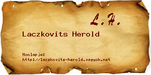 Laczkovits Herold névjegykártya